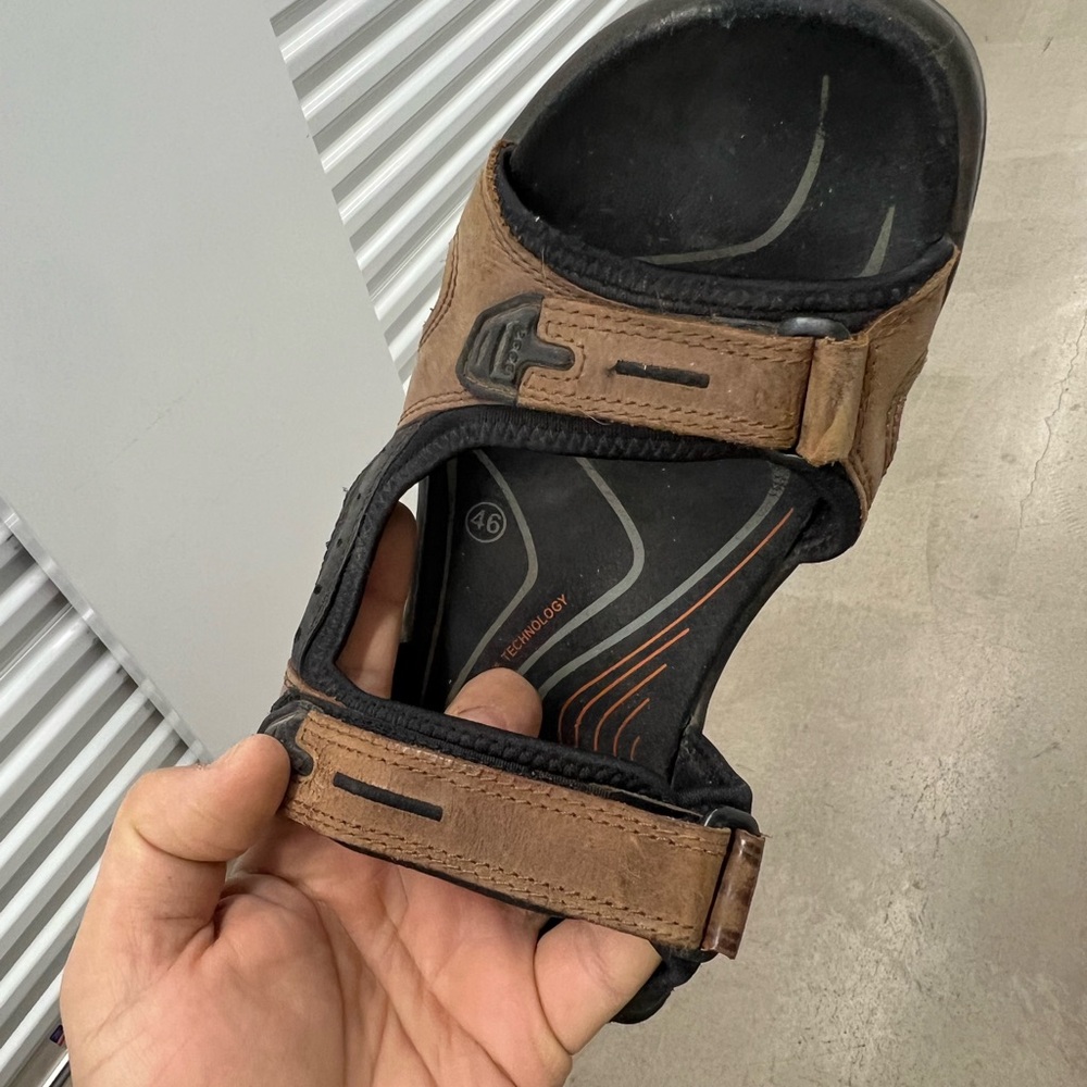 Ecco Brown and Black Sandals